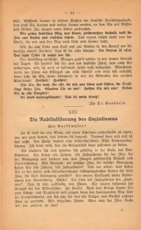 XIII. Die Radikalisierung des Sozialismus