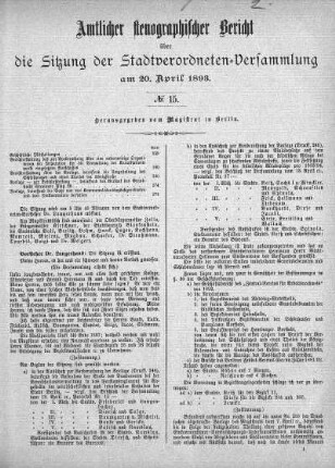 No. 15, 20. April 1893