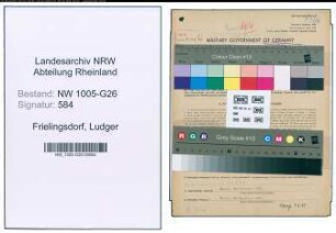 Entnazifizierung Ludger Frielingsdorf , geb. 03.08.1915 (Steuerhelfer)