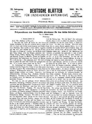 Präparationen zur Geschichte Abrahams für das dritte Schuljahr : (Fortsetzung)