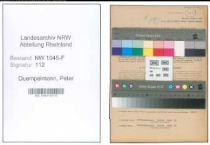 Entnazifizierung Peter Duempelmann , geb. 11.03.1901 (Angestellter)