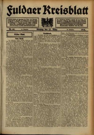 Ausgabe vom Montag, den 23. März 1914.