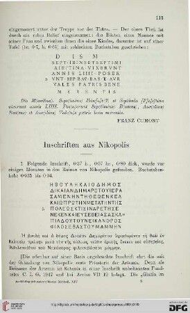 14: Inschrift aus Nikopolis