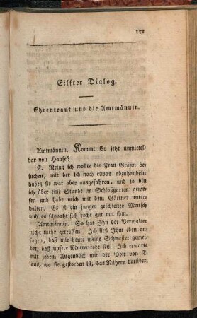 Eilfter Dialog. Ehrentraut und die Amtmännin.