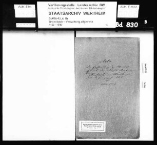 Einsendung der Manual-Extrakte der fürstlichen Renteien Heubach und Wörth für das Rechungsjahr 1808