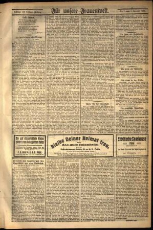 Dritte Ausgabe vom Sonntag, den 01. Januar 1928.