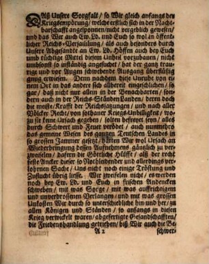 Ihr. Königl. Maytt. zu Schweden An Die Stände des Heil. Römischen Reichs Abgelassenes Schreiben : [Gegeben ... zu Stockholm, den 16.Decembr. Anno 1674]