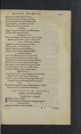 Descriptio cursus levissimi, et mirae celeritatis.