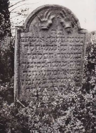 Judenfriedhof. Grabstein