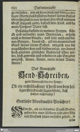 Das Neuntzigste Send-Schreiben