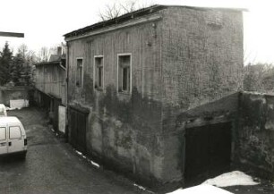 Radeberg, Pirnaer Straße 1. Wohnhaus mit Laden (um 1740). Hofgebäude