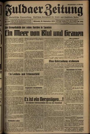 Ausgabe vom Mittwoch, den 30. September 1936.