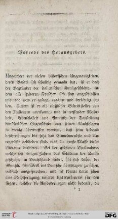 Vorrede des Herausgebers