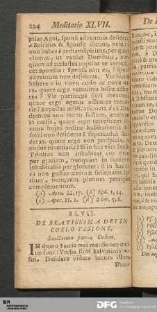 XLVII. De Beatissima Dei In Coelo Visione.