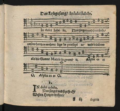 Das Lobgesang/ Indulci Iubilo. ||