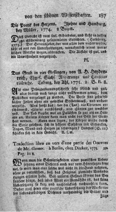 Traduction libre en vers d'une partie des oeuvres de M. Gesner.