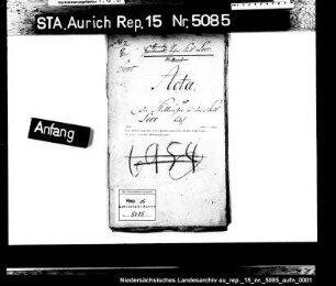 Die Befreiung des Stellmachergesellen Wilke Tameling in Leer von der Wanderpflicht