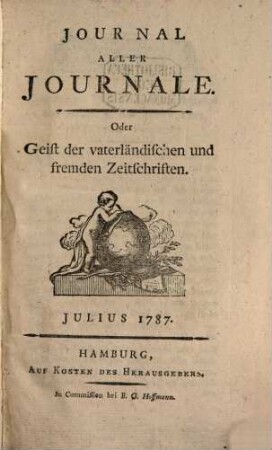 Journal aller Journale : oder Geist der vaterländischen und fremden Zeitschriften. 1787,[3] = Juli - Sept.