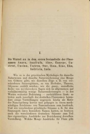 Beiträge zur Etymologie deutscher Flußnamen