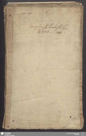 Bergmännische Beobachtungen de 1783 - 1785 - XVII 90 4.