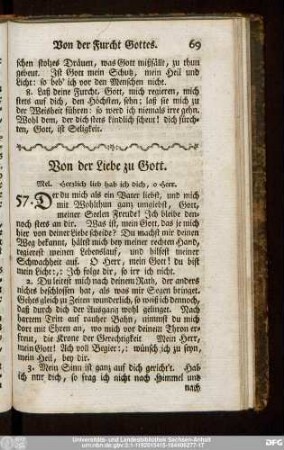 Von der Liebe zu Gott.
