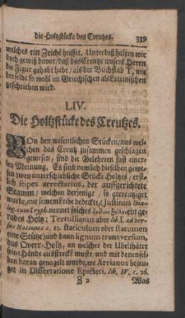 LIV. Die Holtzstücke des Creutzes