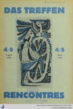 August 1949: Das Treffen: eine deutsch-französische Jugendzeitschrift