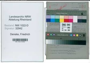 Entnazifizierung Friedrich Deneke , geb. 02.01.1904 (Technischer Angestellter)