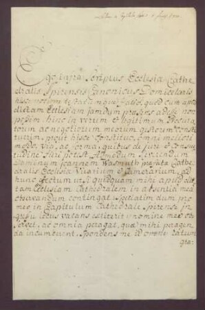 Procuratorium des Anton Ferdinand von Hanxleden für den Vikar Waßmuth.