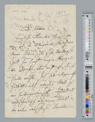 Brief an Johannes Brahms