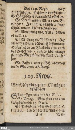 129. Reys. Von Nürnberg gen Olmütz in Mähren