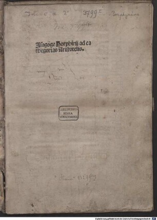 Isagoge in Praedicamenta Aristotelis