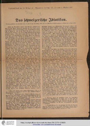 Das svchweizerische Idiotikon