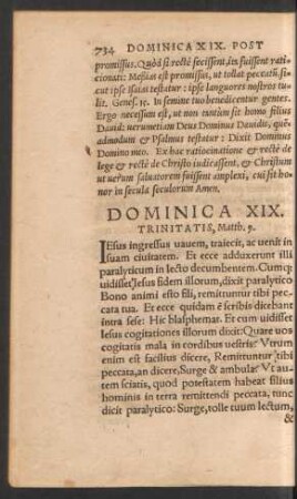 Dominica XIX. Trinitatis ...