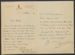 Brief an Ludwig Strecker (senior) und B. Schott's Söhne : 11.02.1911