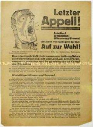 Aufruf der KPD zur Reichstagswahl 1928