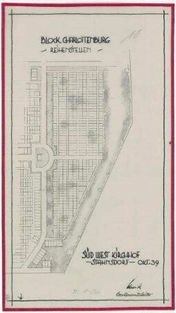 Belegungspläne Charlottenburg (Originale) Südwestkirchhof Stahnsdorf - Feld 10 Reihenstellen