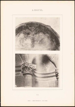 Pauluskirche, Worms: Ansichten Chornischen (aus: Architekton. Details u. Ornamente der kirchlichen Baukunst in den Stilarten d. Mittelalters, 1. Serie, 1896)