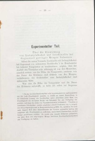 Experimenteller Teil.