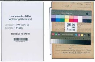 Entnazifizierung Richard Bauditz , geb. 26.06.1908 (Vertreter)