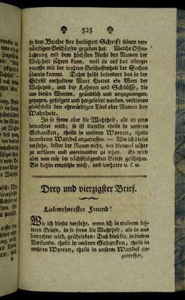 Drey und vierzigster Brief.