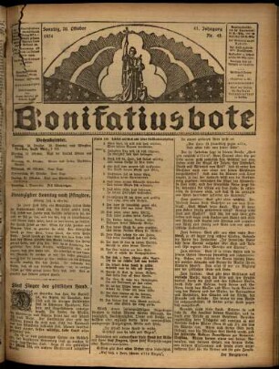 Erste Ausgabe vom Sonntag, den 26. Oktober 1924.