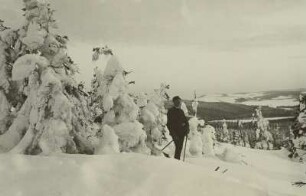 Skiläufer auf dem Kahleberg