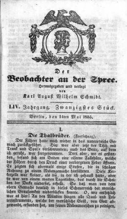 20. Stück, 14. Mai 1855