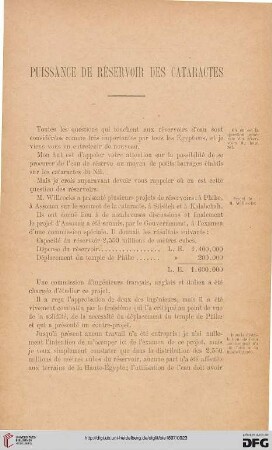 3.Ser. 8.1897: Puissance de réservoir des cataractes