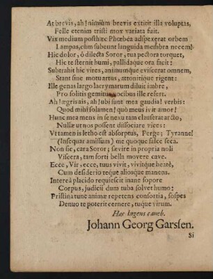 At brevis, ah! nimiùm brevis extitit illa voluptas, [...]