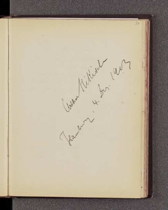 Arthur Nikisch. – Hamburg, 04.12.1903
