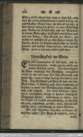 Unmäßigkeit im Wein