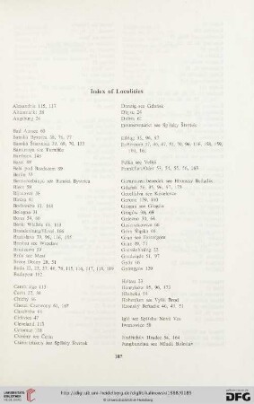 Index of Localities