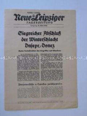 Extrablatt der "Neuen Leipziger Tageszeitung" u.a. über Entwicklungen der Kämpfe in Tunesien